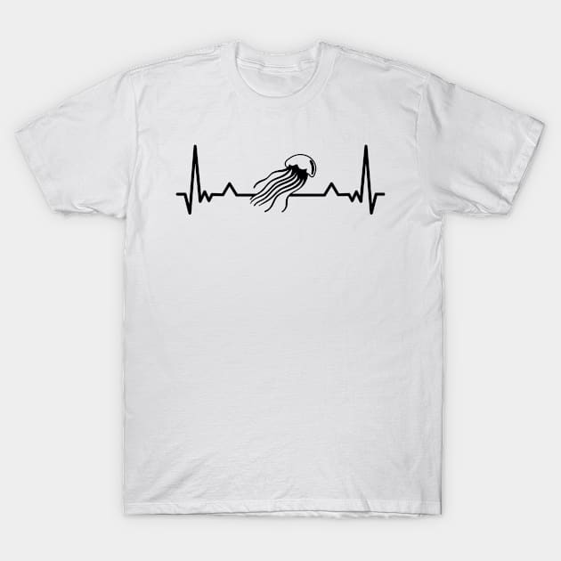 Jellyfish Heartbeat Jelly Fish Gift Mom Dad T-Shirt by qwertydesigns